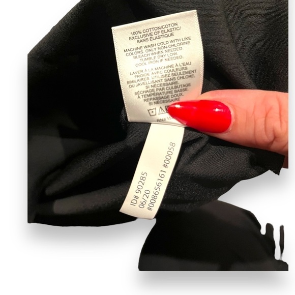 Express Womens Black Cutout Back Blouse Top Pleated Puff Long Sleeve Large NWT - Picture 6 of 7